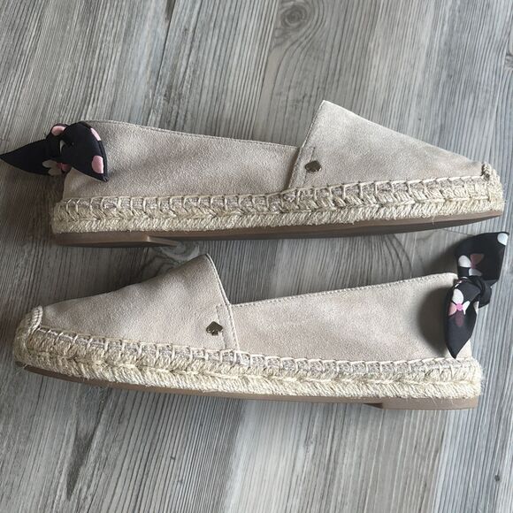 Kate Spade Grayson Beige Suede  Espadrilles Size 7 - Picture 1 of 14
